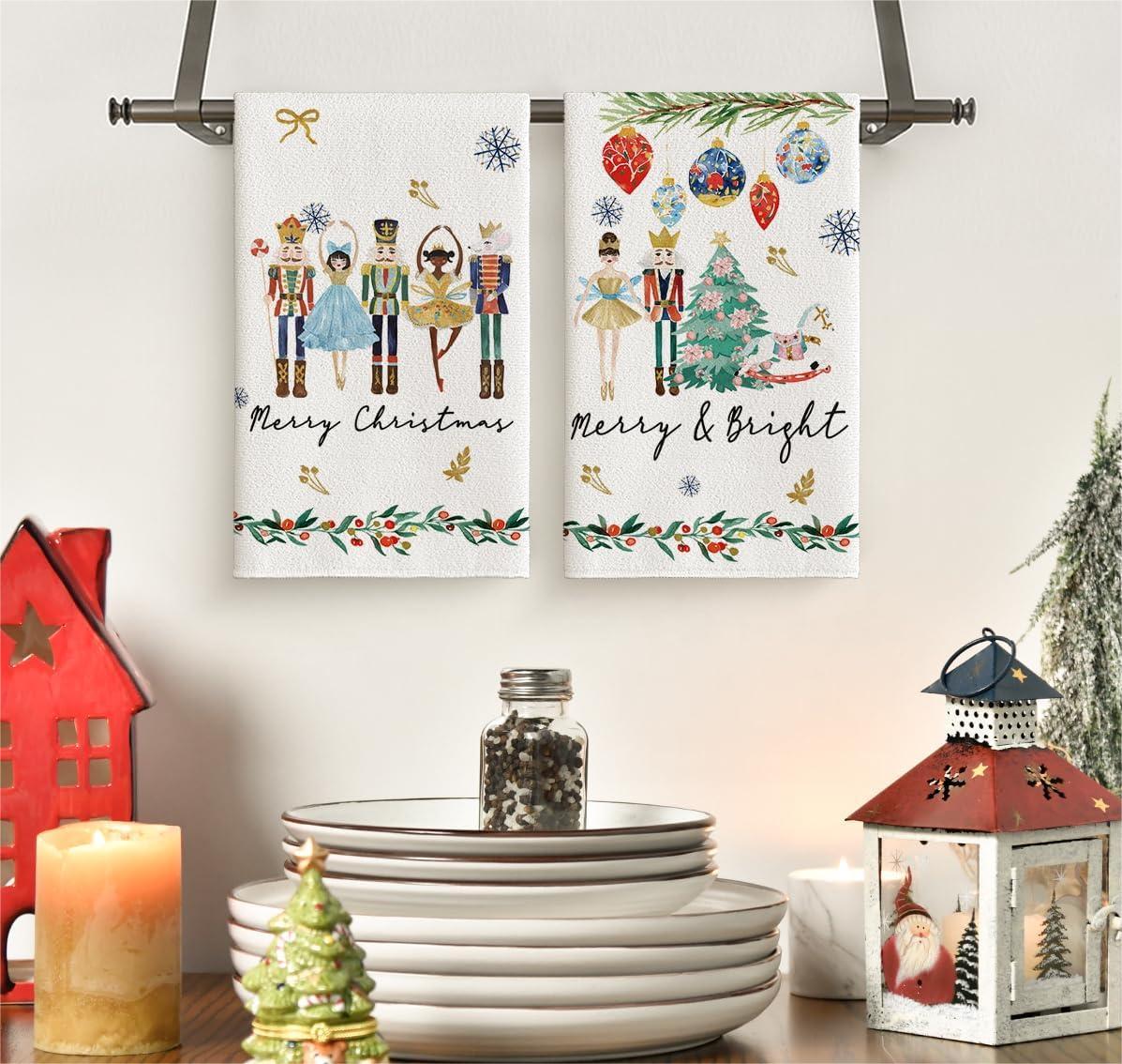 Home Cooking Cookbook - 2 Buah, Handuk Dapur Natal Motif