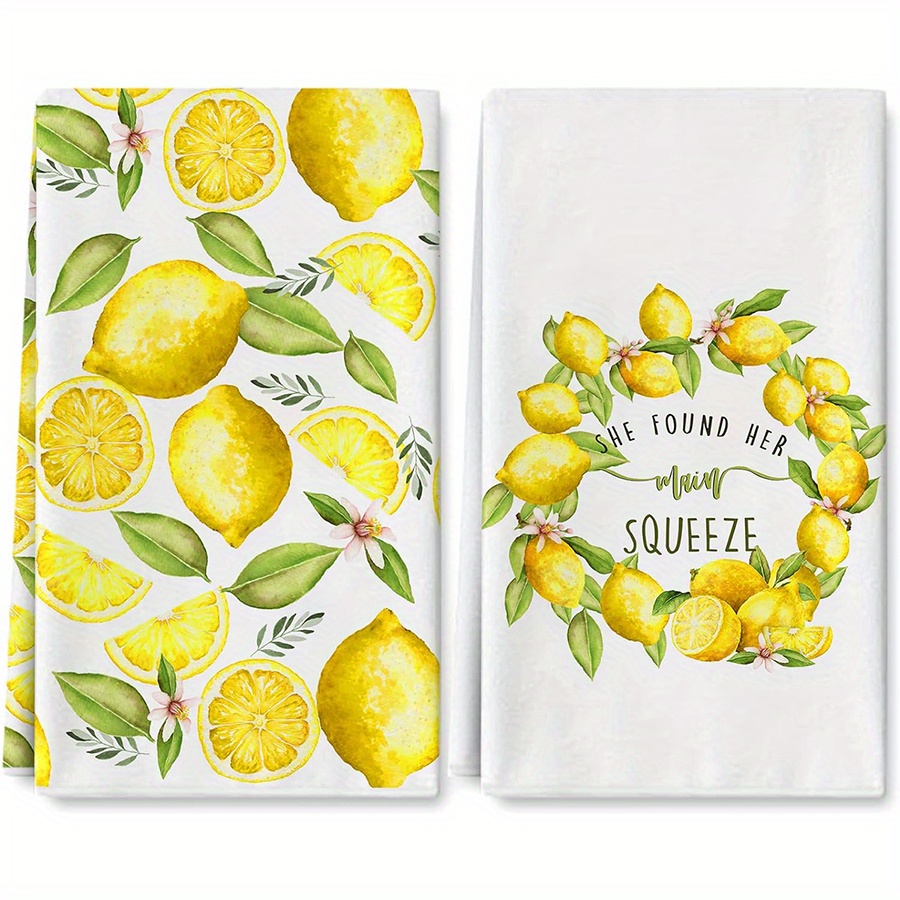 2 Buah, Handuk Dapur Lemon Wre - Home Cooking Cookbook ulasan dan harga