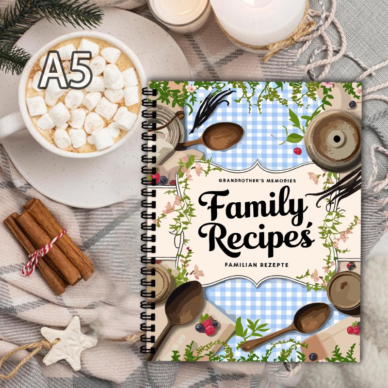 Buku Resep A5, Motif Kotak Bir - Home Cooking Cookbook ulasan dan harga