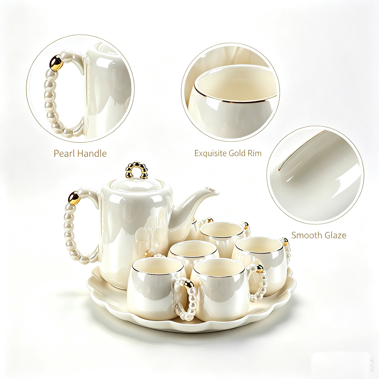 8 buah Set Peralatan Teh Keram - Home Cooking Recipes ulasan dan harga