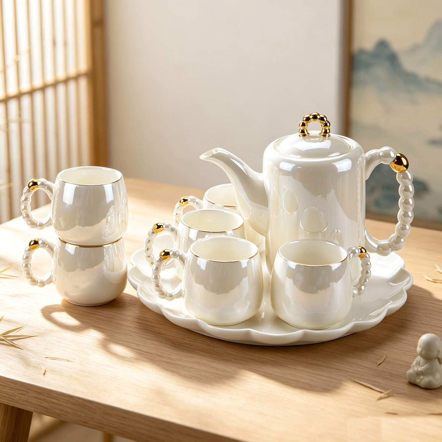 8 buah Set Peralatan Teh Keram - Home Cooking Recipes ulasan dan harga